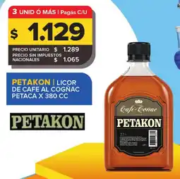 Carrefour Maxi Petakon licor de cafe al cognac petaca oferta