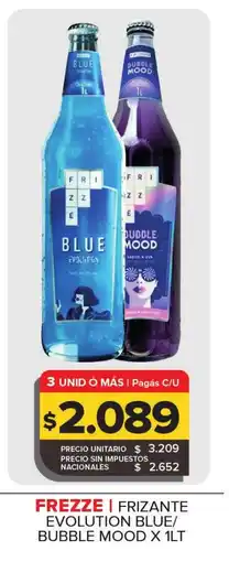 Carrefour Maxi Frezze frizante evolution blue/ bubble mood oferta