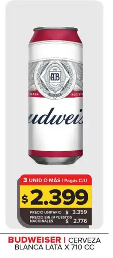 Carrefour Maxi Budweiser /cerveza blanca lata oferta