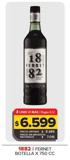 Carrefour Maxi 1882 fernet botella oferta