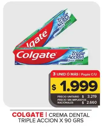 Carrefour Maxi Colgate crema dental triple accion oferta