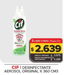 Carrefour Maxi Cif desinfectante aerosol original oferta