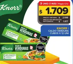 Carrefour Maxi Knorr caldo verdura cubos oferta