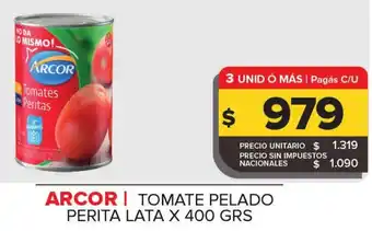 Carrefour Maxi Arcor tomate pelado perita lata oferta