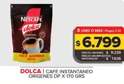 Carrefour Maxi Dolca cafe instantaneo origenes dp oferta