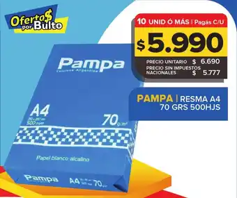 Carrefour Maxi Pampa resma A4 oferta