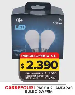 Carrefour Maxi Carrefour lamparas bulbo oferta