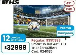Coto Lths smart tv led 43" oferta