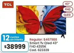 Coto Tcl smart tv qled 43" oferta