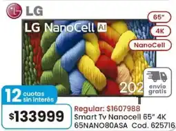Coto Lg smart tv nanocell 65" oferta