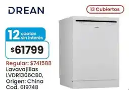 Coto Drean lavavajillas LVDR1306CB0 oferta