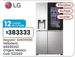 Coto Lg heladera GS66SXSC oferta