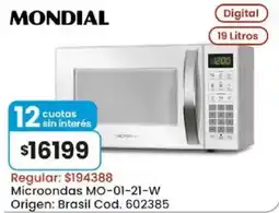 Coto Mondial microondas MO-01-21-W oferta