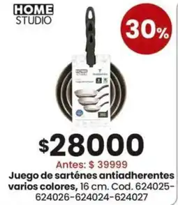 Coto Home studio juego de sarténes antiadherentes varios colores oferta