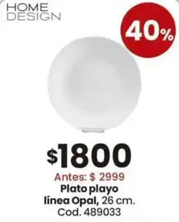 Coto Home design plato playo línea opal oferta