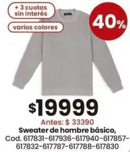 Coto Sweater de hombre básico oferta