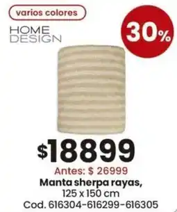 Coto Home m design anta sherpa rayas oferta