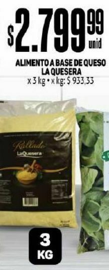 Makro Alimento a base de queso la quesera 3 kg oferta