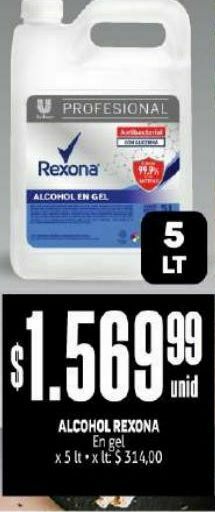 Makro Alcohol rexona 5lt oferta
