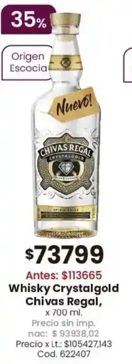 Coto Chivas regal whisky crystalgold oferta