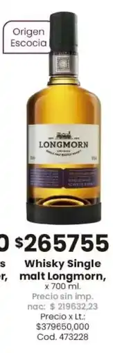 Coto Longmorn whisky single malt oferta