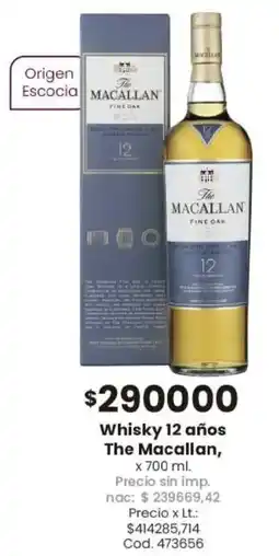 Coto The macallan whisky 12 años oferta