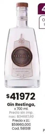 Coto Restinga gin oferta