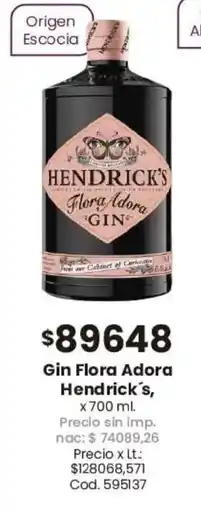 Coto Hendrick's gin flora adora oferta