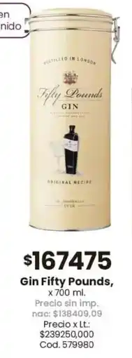 Coto Fifty pounds gin oferta