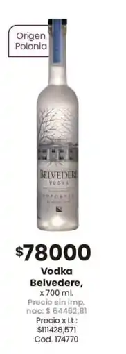 Coto Belvedere vodka oferta