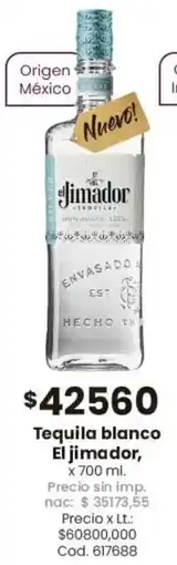 Coto El jimador tequila blanco oferta
