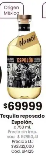 Coto Espolón tequila reposado oferta