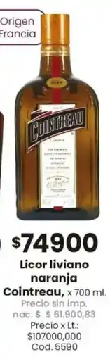 Coto Cointreau licor liviano naranja oferta