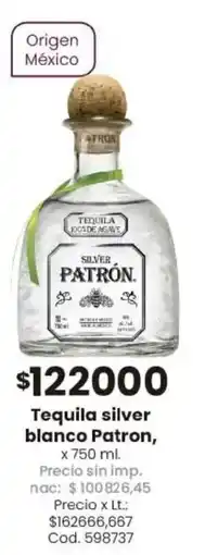 Coto Patron tequila silver blanco oferta