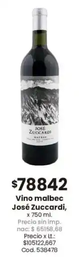 Coto José zuccardi vino malbec oferta