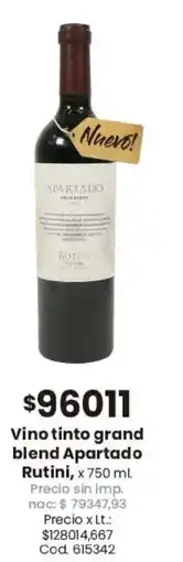 Coto Apartado rutini vino tinto grand blend oferta