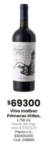 Coto Primeras viñas vino malbec oferta