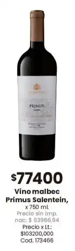 Coto Primus salentein vino malbec oferta