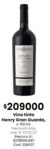 Coto Henry gran guarda vino tinto oferta