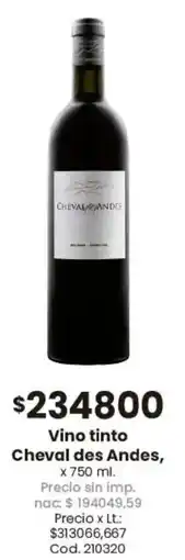 Coto Cheval des andes vino tinto oferta