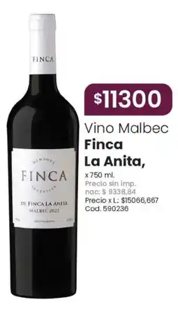 Coto Finca vino malbec la anita oferta