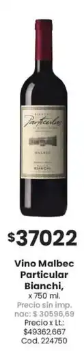 Coto Particular bianchi vino malbec oferta