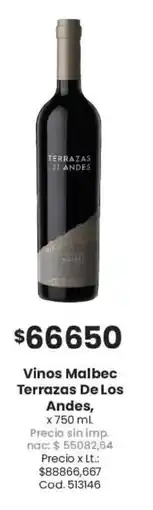 Coto Terrazas de los vinos malbec oferta