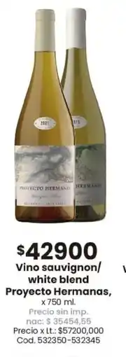 Coto Proyecto hermanas vino sauvignon/ white blend oferta