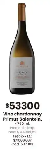 Coto Primus salentein vino chardonnay oferta
