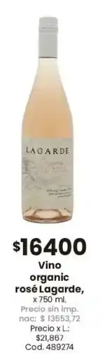 Coto Lagarde vino organic rosé oferta