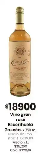 Coto Escorihuela gascón vino gran rosé oferta