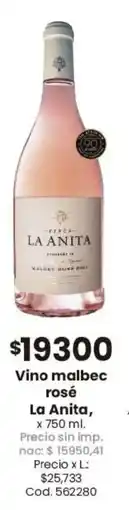 Coto La anita vino malbec rosé oferta