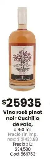 Coto Cuchillo de palo vino rosé pinot noir oferta