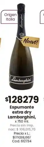 Coto Lamborghini Espumante extra dry oferta